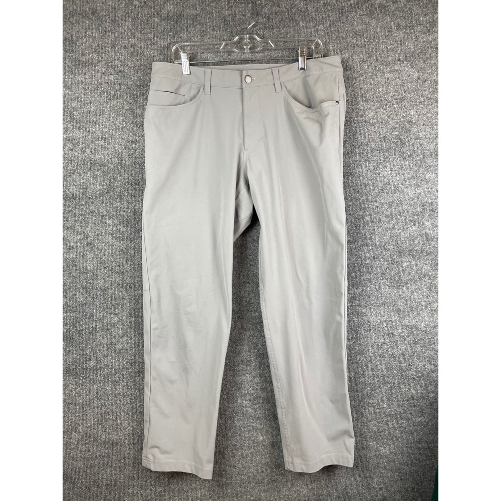 Lululemon ABC Classic-Fit Pant Slim Men's 34 Gray Warpstreme Chino Trousers